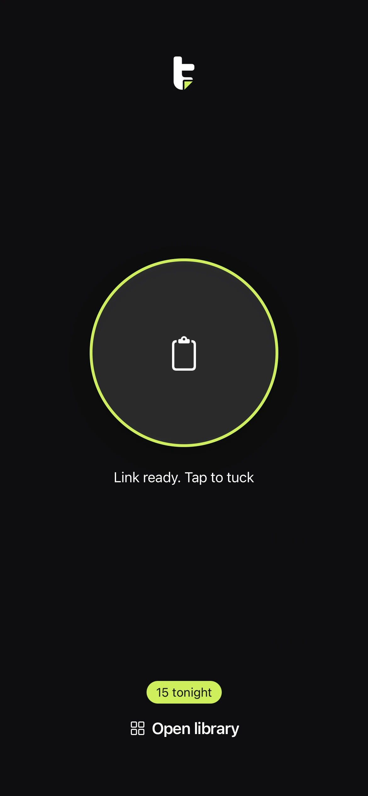 An app screen