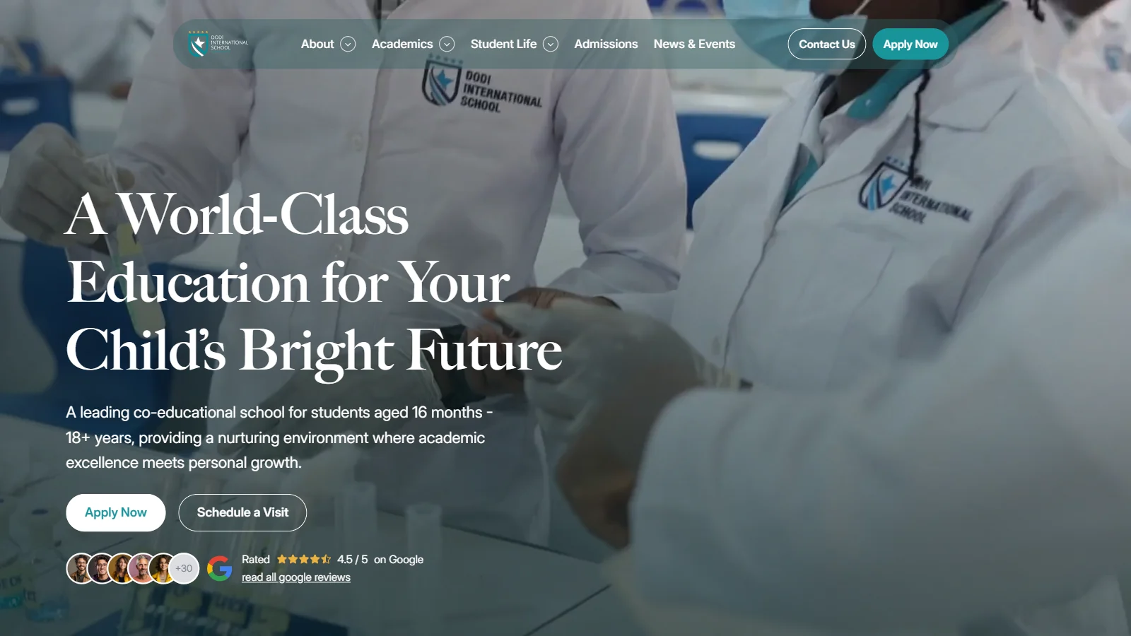 The Dodi International School homepage