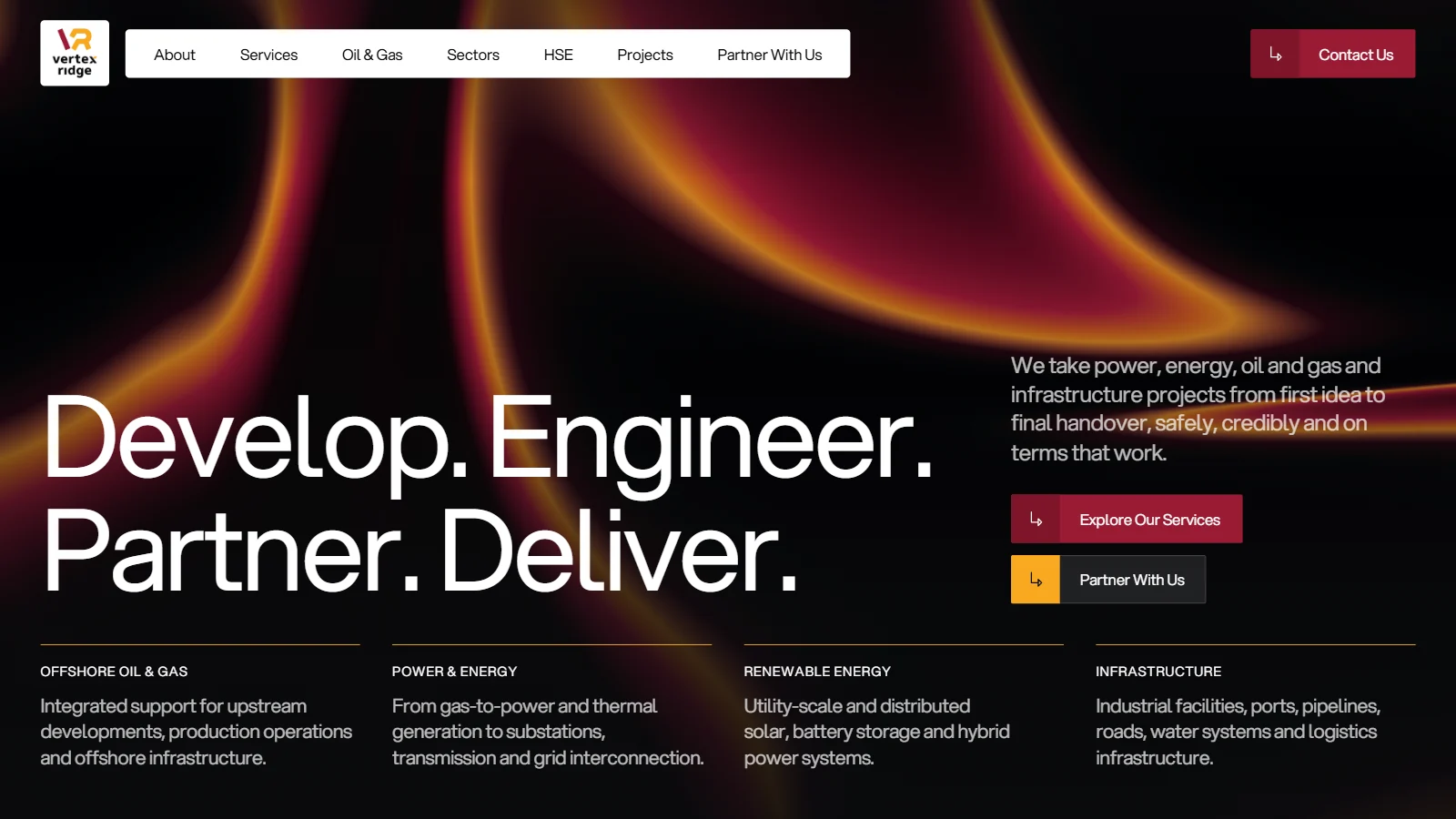 The Vertex Ridge homepage