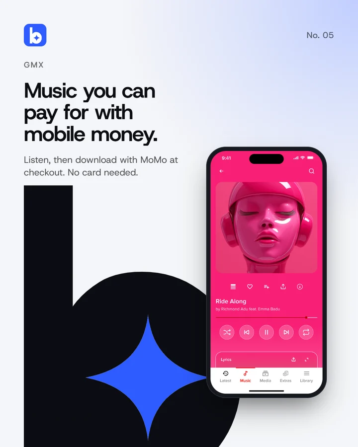 The same post with a solid ink b competing with the phone